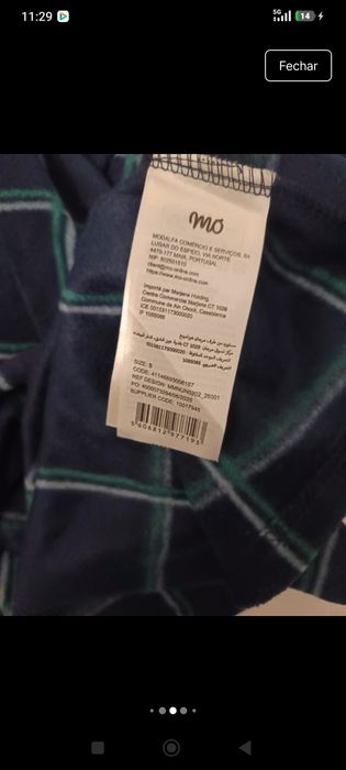 Pijama da loja Mo.nova com etiqueta.