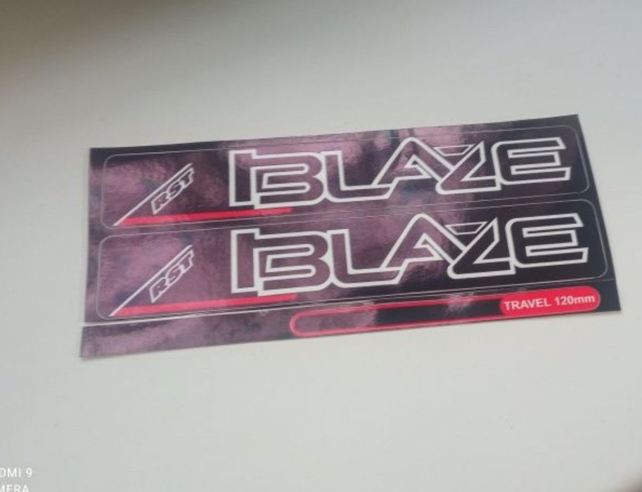 Наклейки на коллекционную вилку велосипеда rst blaze ост блазе