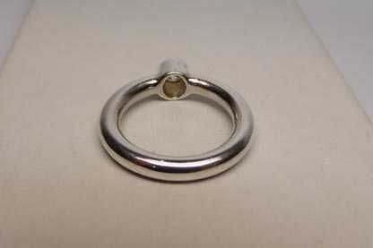 Srebrny pierścionek z cyrkonią okrągła obrączka R.11