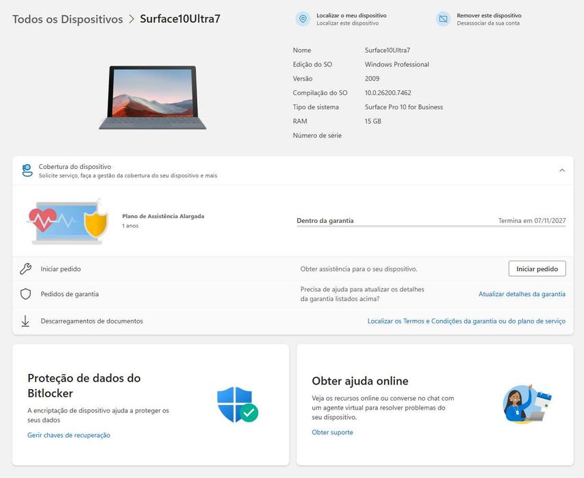 Microsoft Surface Pro 10 Intel Ultra 7 16GB 1TB c/ Teclado Slim Pen