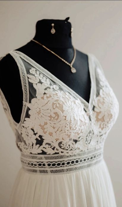 Suknia ślubna muślinowa/boho