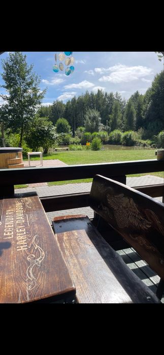 Domek dom drewniany jacuzzi balia ferie panieńskie kawalerskie