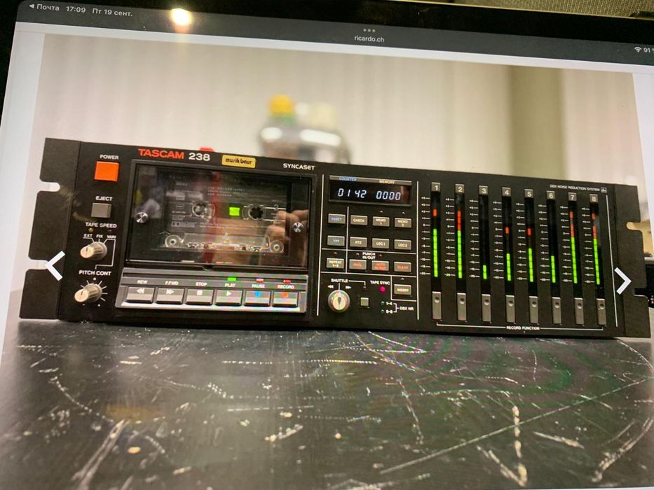 Tascam 238 Syncaset profesjonalny 8 kanałowy szybkość 9,53