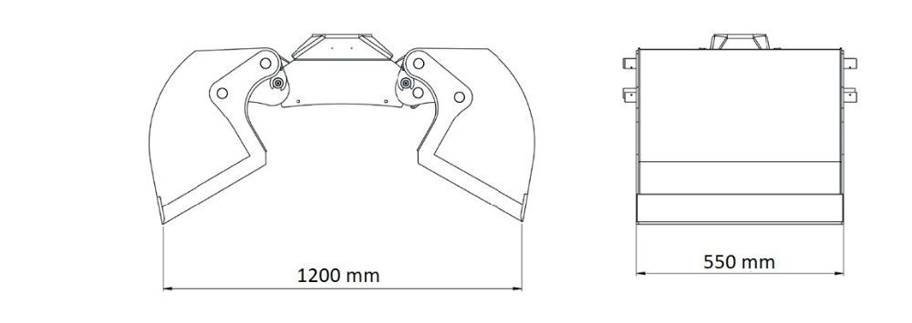 Czerpak + Rotator 4,5 Ton / Chwytak / łyżka czerpakowa do mat. sypkich