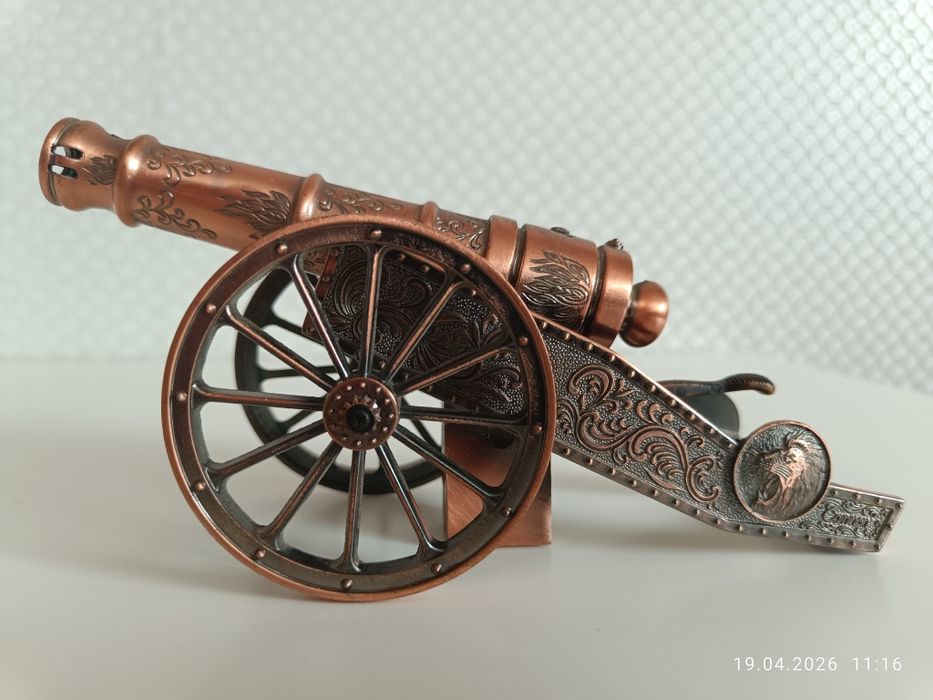 Dekoracyjna armata / działo ozdobne retro – metal (Kingsway)
