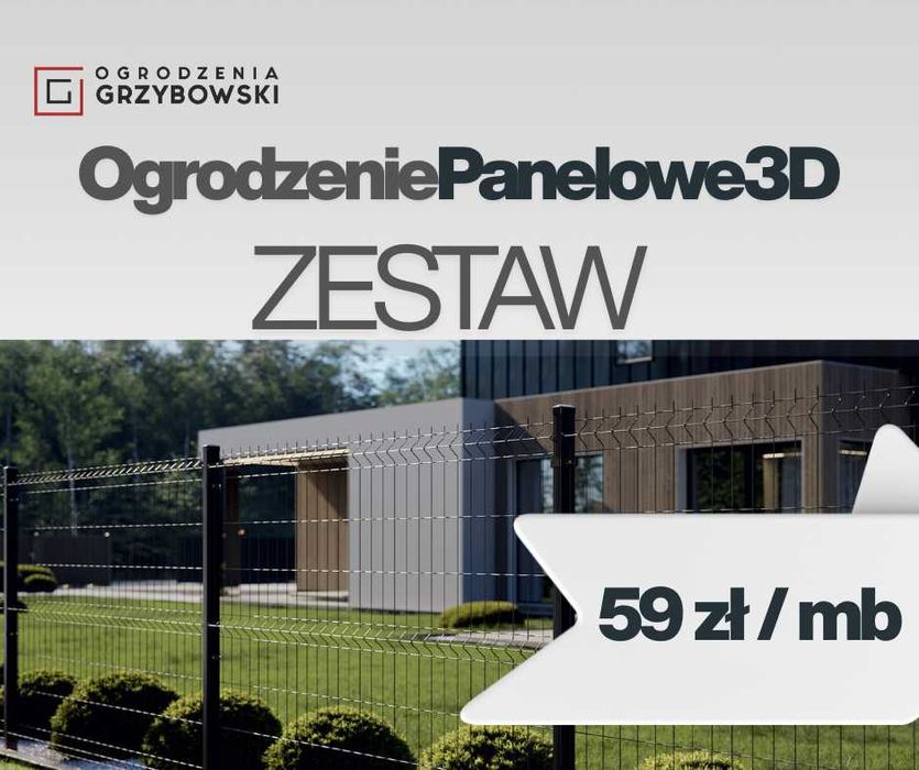 Ogrodzenie panelowe 3D 153 cm fi4 OŚWIĘCIM