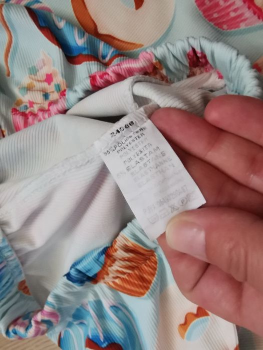 Piżama damska 38 M krótkie spodenki krótki rękaw crop top donat