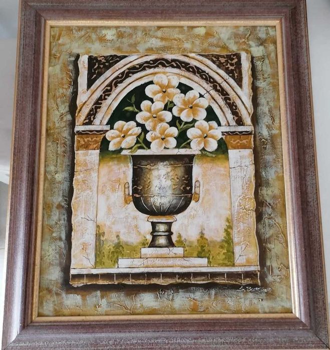 Quadro pintado a mão S Bertina
