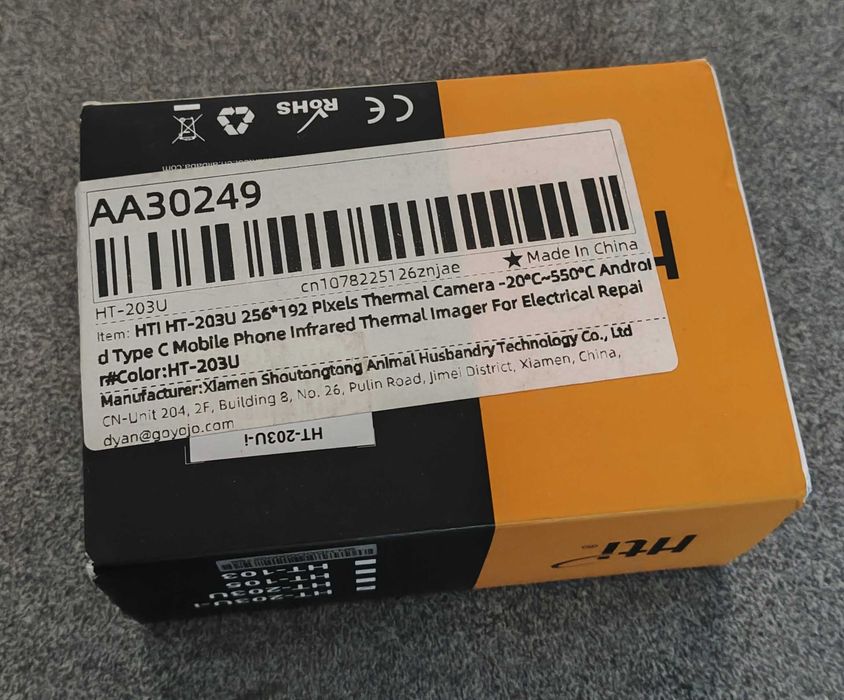 Câmara Térmica/Termográfica USB-C (para telemóvel) HT-203U - 256x192px