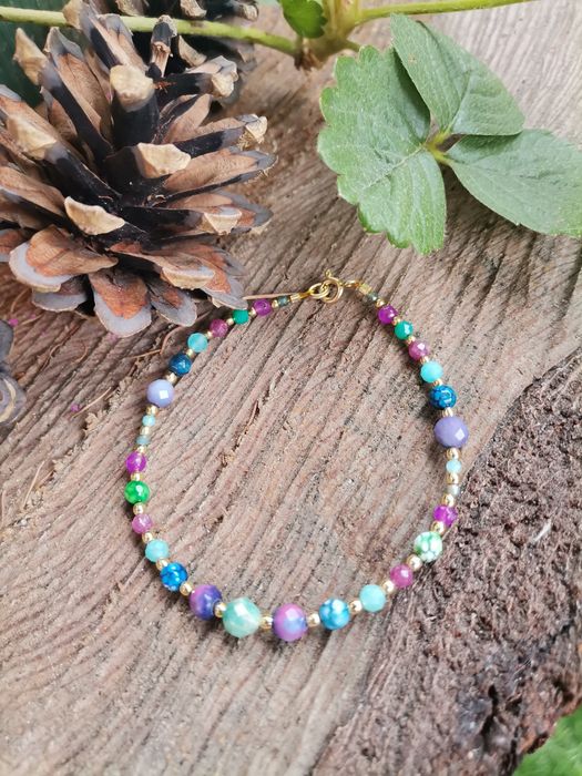 Bransoletka na lince kamienie rubin onyks agat Sugilit srebro 925 apat