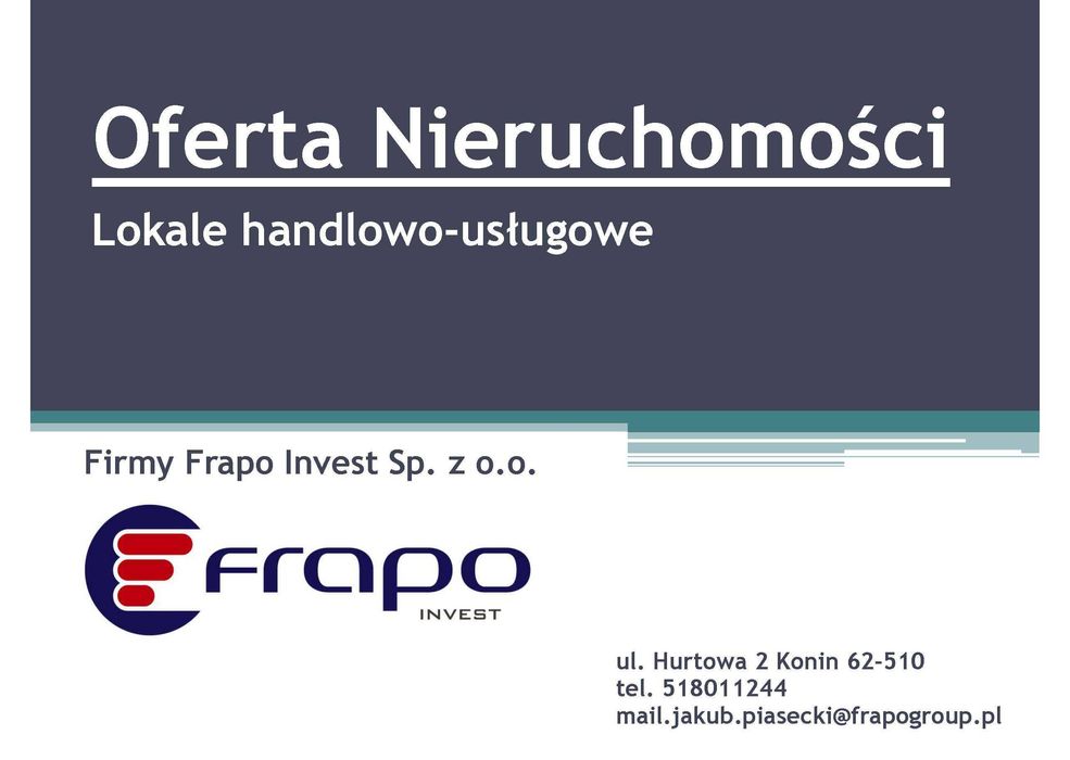 Babimost - lokale na najem 50 - 500 m2