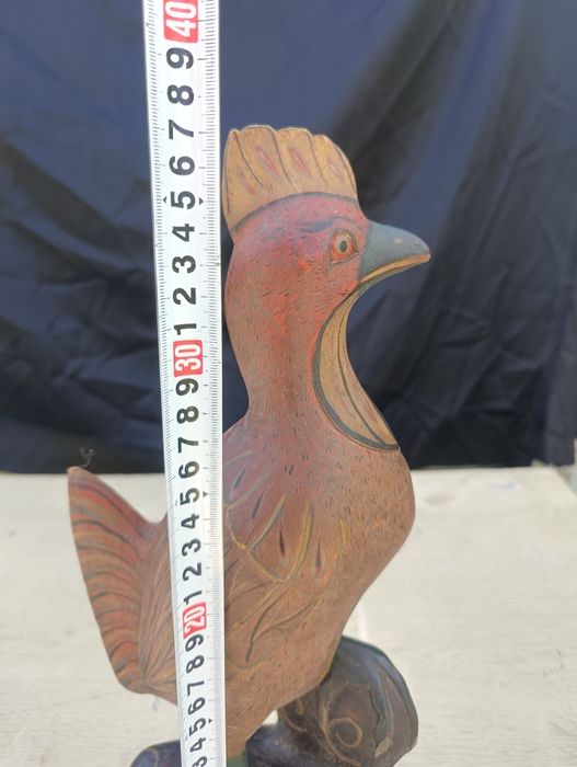 Dekoracja drewniana kura