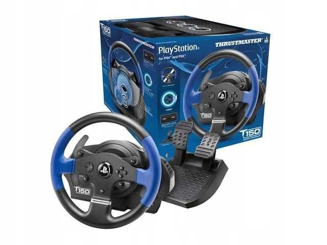 Kierownica Thrustmaster T150 Force Feedback PC / PS4 / PS5 + Pedały (Gaz i Hamulec)