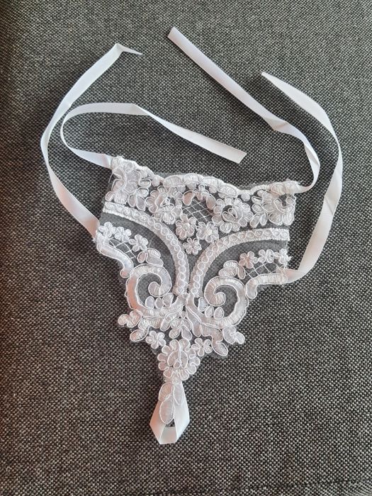 Piękne koronkowe rękawiczki ślubne mitenki bez palców na ślub wesele !