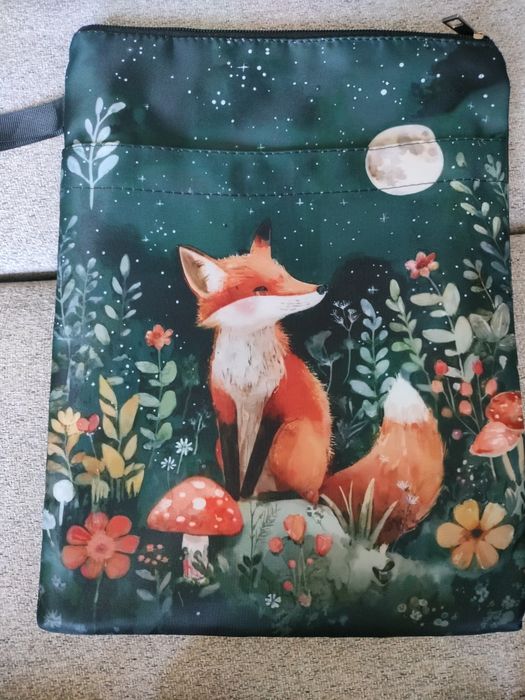 Kosmetyczka, pokrowiec na tablet, saszetka z lisem, jesienny wzór