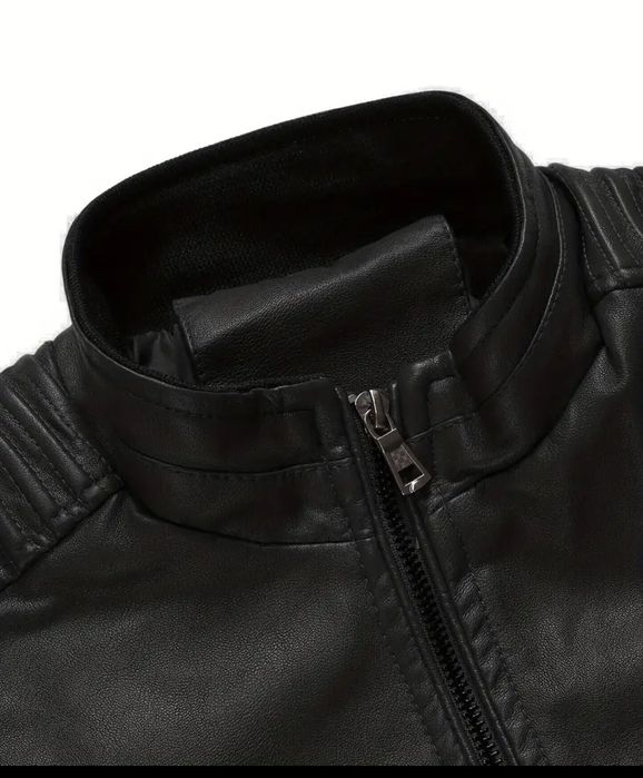 Czarna męska Kurtka skórzana nowa XL