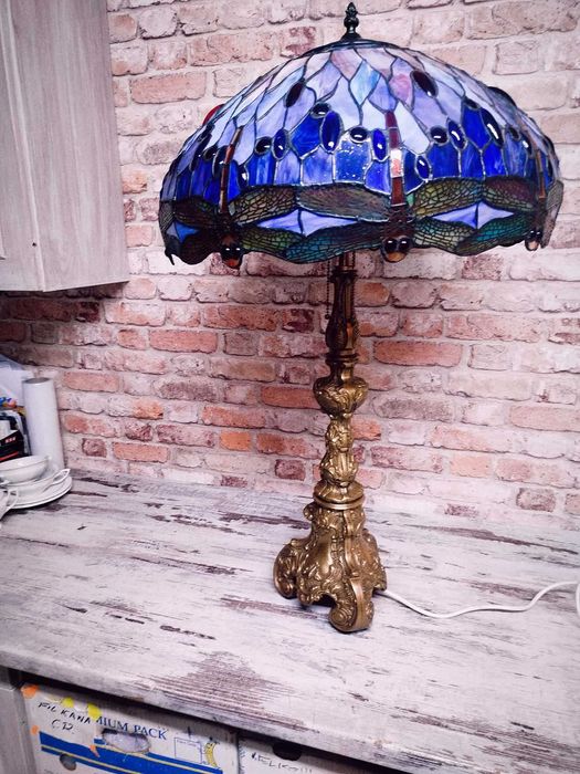 witrażowa lampa Tiffany wys. 86 cm- WAŻKI