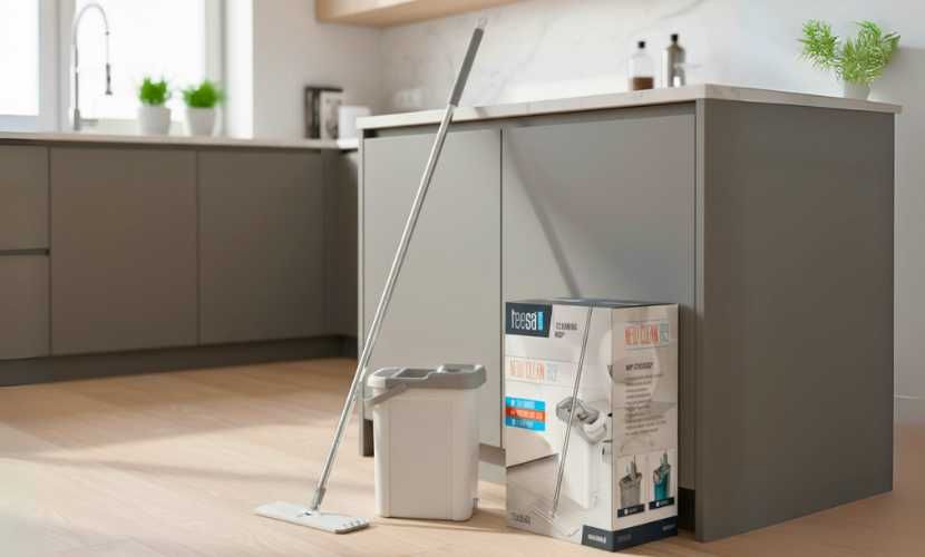 Mop dwukomorowy Teesa New Clean R19 7,5L z nakładkami mikrofibra NOWY