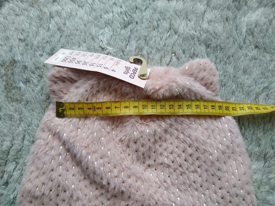 Nowy komplet/czapka/rękawiczki/różowy/złote kropki/prezent/Pepco/r.52