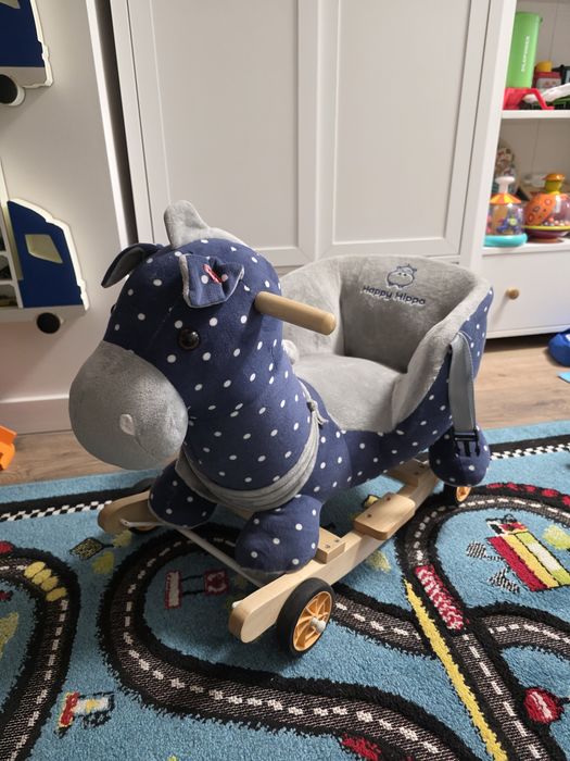Happy hippo konik jeździk na biegunach