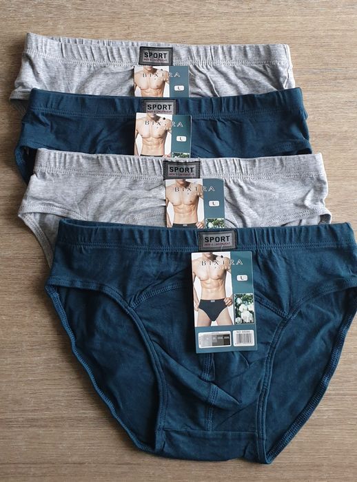 4×męskie majtki slipy bawełniane L