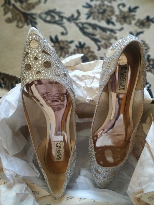 Свадебные женские туфли на плоской подошве Badgley Mischka, цвет слоно