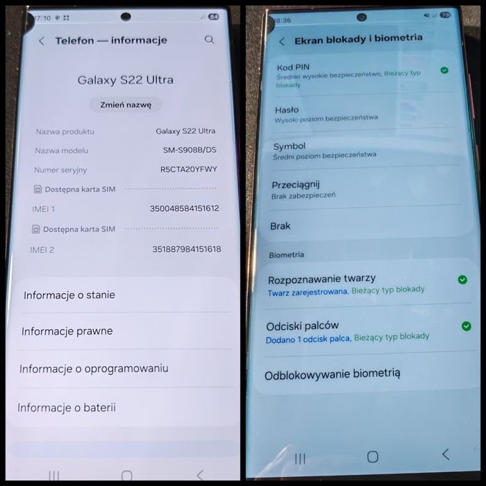 Samsung S22 Ultra czytać opis
