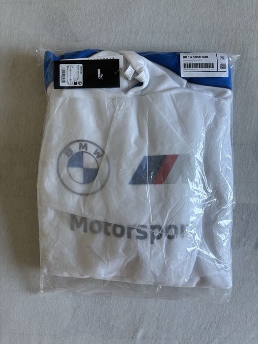 Puma BMW M Motorsport Bluza z Kapturem Biała Niebieska XL Nowa