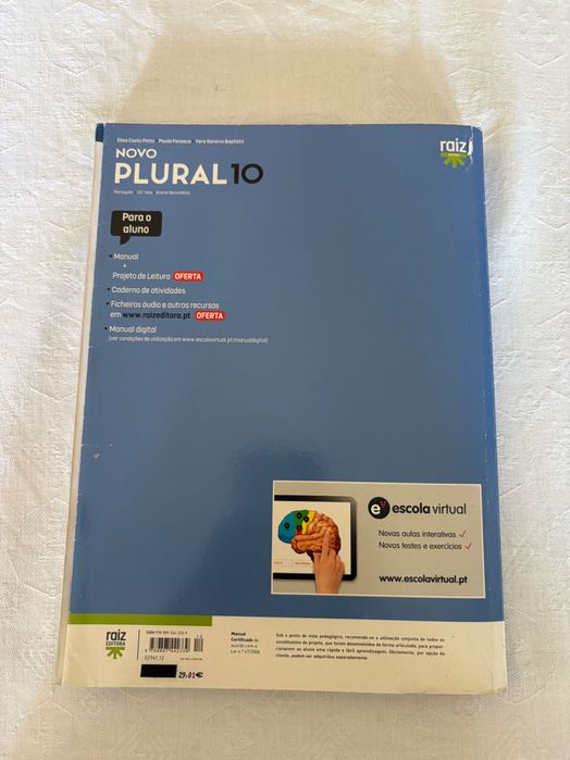 Livro + caderno de atividades Português 10º ano - Plural 10