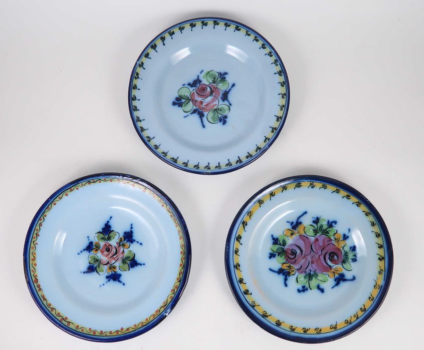 Pratos antigos em faiança de Alcobaça - 16 cm, CADA