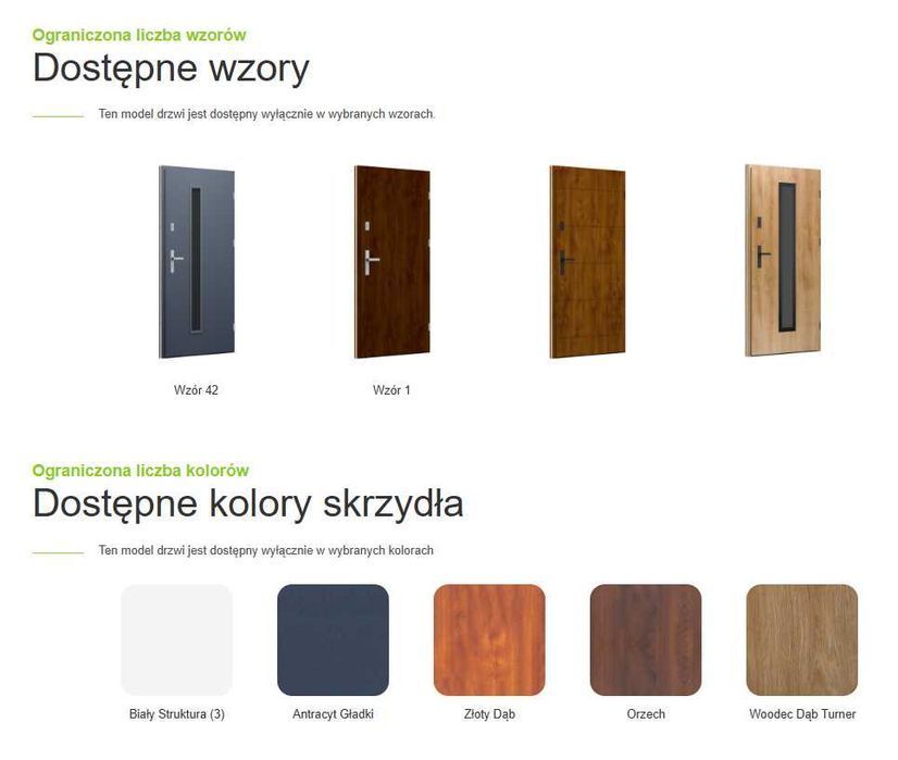 Drzwi WIKĘD Plus+  grubość:64mm wz.1 z montażem w cenie