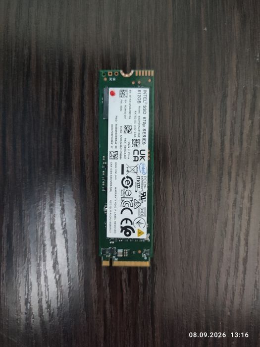 Продам накопитель SSD INTEL 670P 512Gb NVMe M.2 Gen3x4 (SSDPEKNU512GZ)