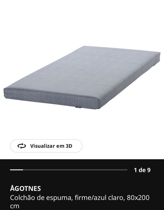 Cama Divã IKEA BRIMNES c/ 2 Gavetões + 2 Colchões ÅGOTNES (Como Nova)