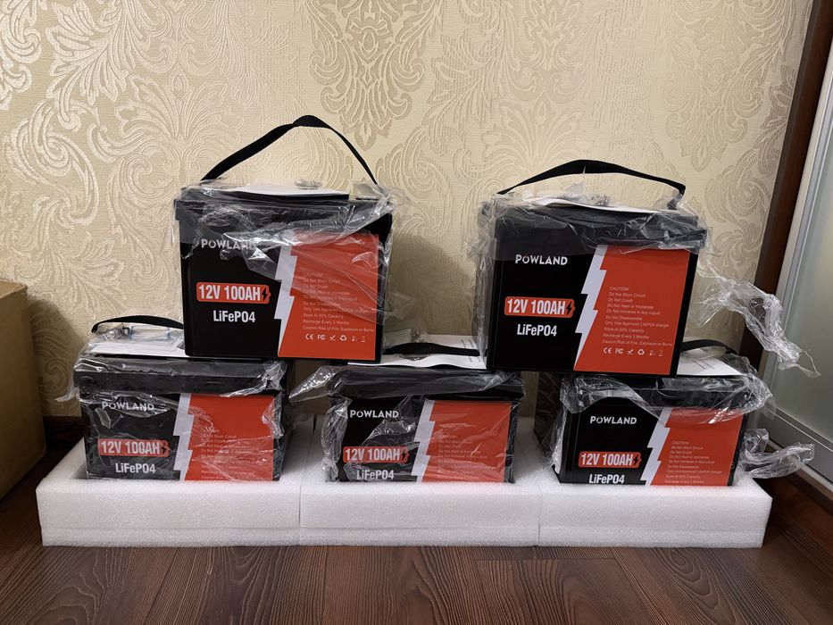 В Наявності POWLAND LiFePO4 АКБ 12V 100Ah з BMS платою 6000+ циклів