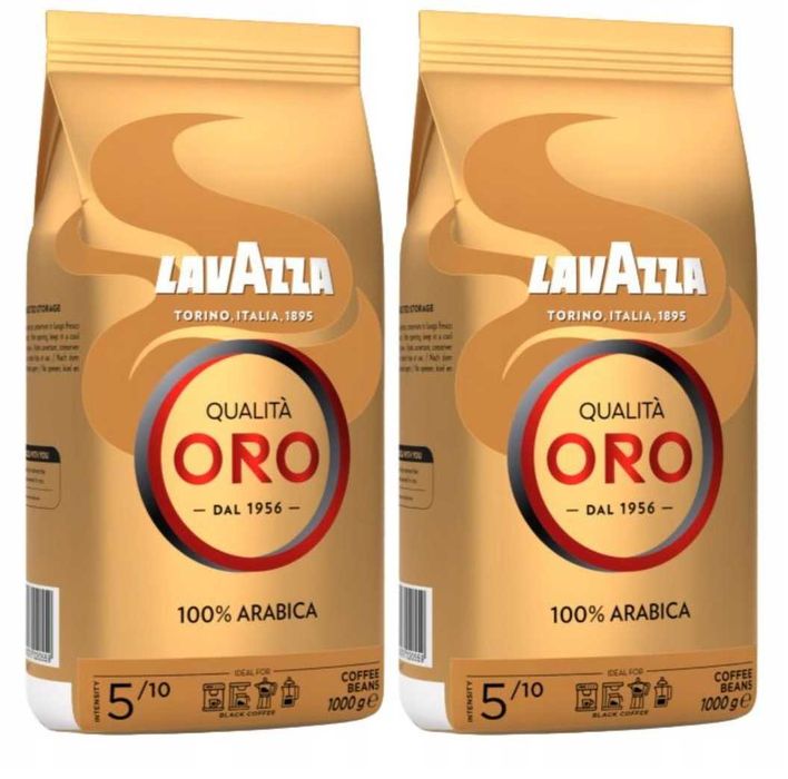 2x Kawa ziarnista Lavazza Qualità Oro 1kg 100% Arabica łagodny smak  TYLKO WYSYŁKA