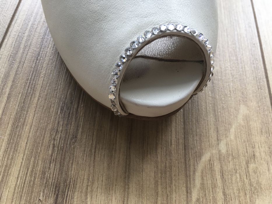 Buty ślubne pantofle La Boda ecru 37