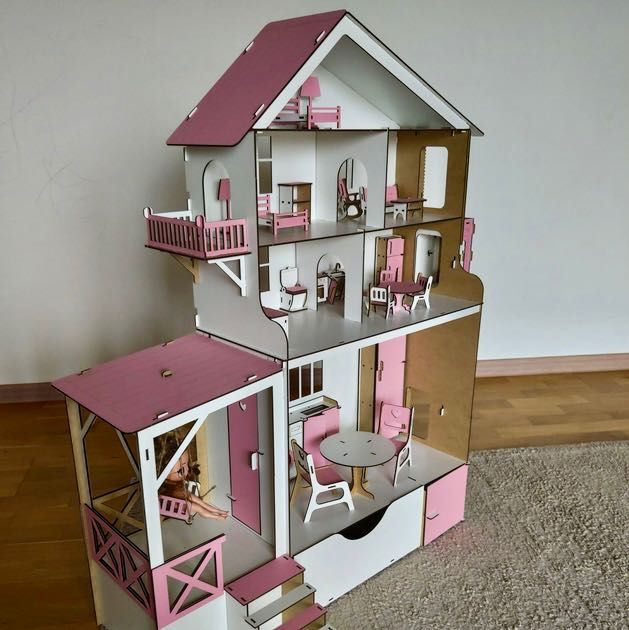 Дитячий будиночок для ляльки, деревʼяний—НОВИЙ‼️Домик для Барби и Лол