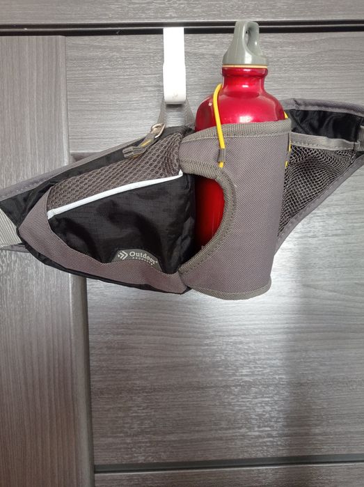 Спортивная поясная сумка с алюминиевой флягой Outdoor
