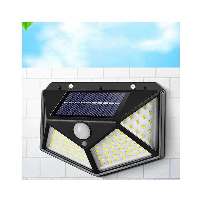 Lâmpada Solar Triangular 100LED
