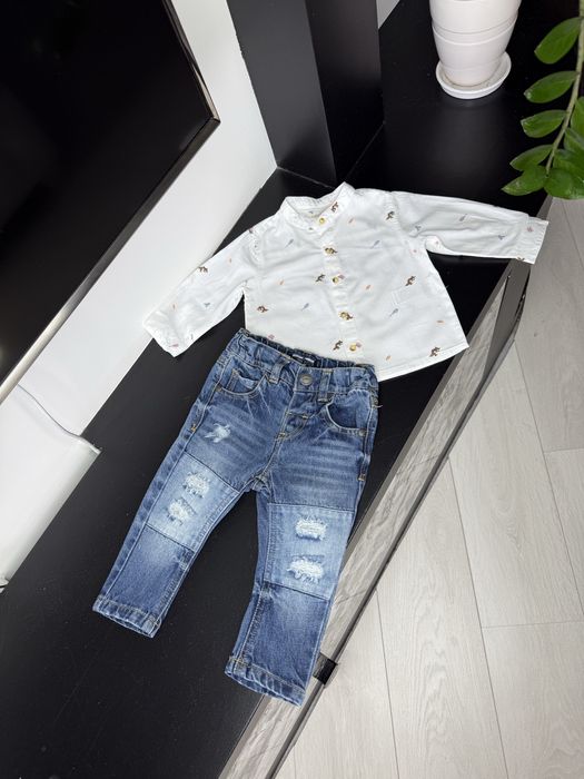 Лот одягу розмір 74, рубашка, джинси, кофта, костюм zara, next, h&m