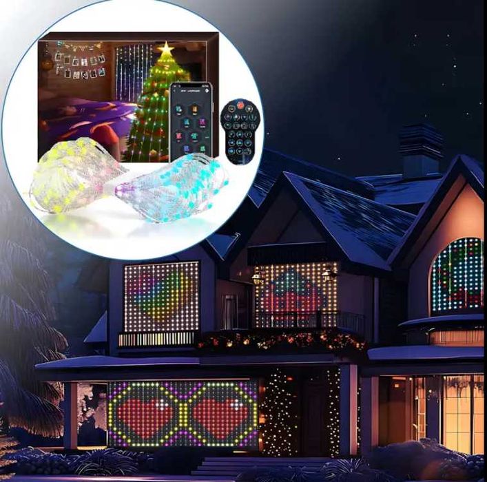 ХИТ Смарт Гирлянда штора 3х2 м  Bluetooth. управление со смартфона