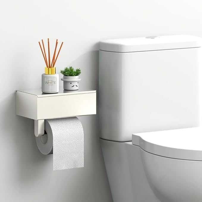 Uchwyt na papier z pojemnikiem na mokre chusteczki srebrny Nowe 671