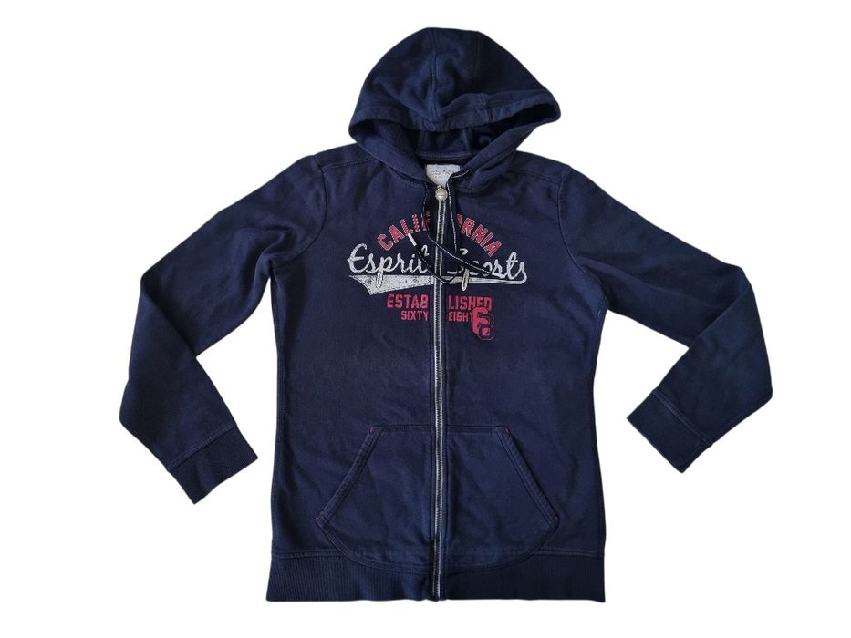 Granatowa bluza Esprit z kapturem 
Rozmiar xxl 44 
Szerokość od pachy