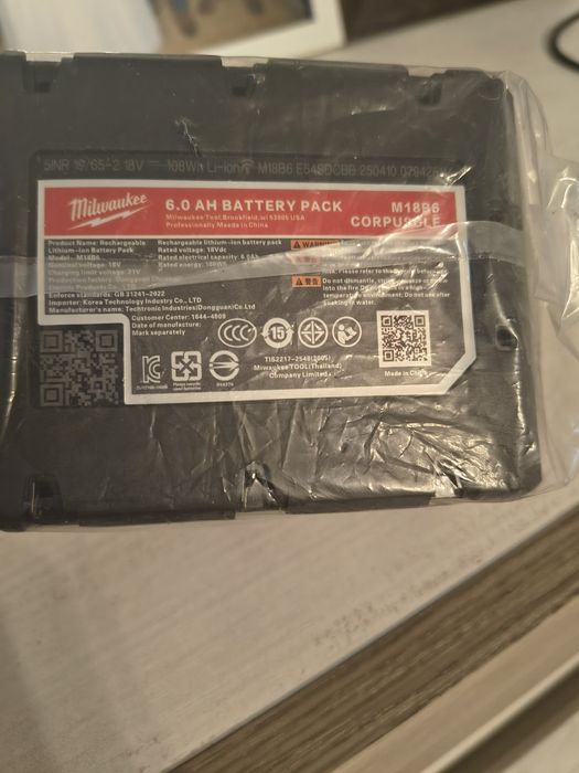 Bateria akumulator Milwaukee m18 6ah nowa nowy