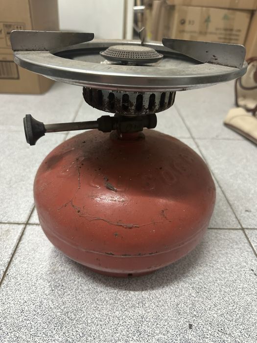 Mini fogão de campismo com bilha