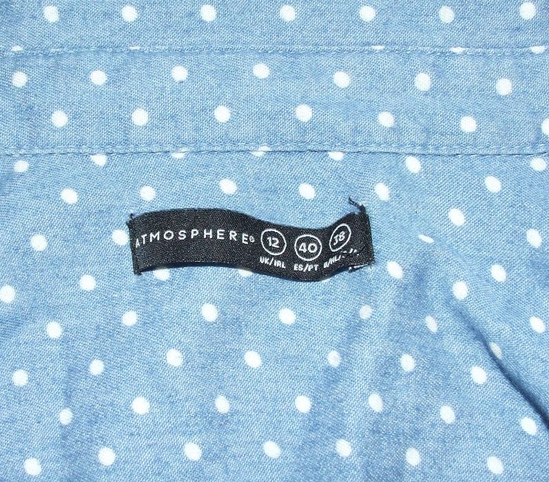 Atmosphere sukienka groszki blue jeans r M 38 - wysyłka paczkomat
