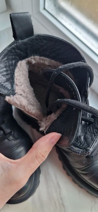 Зимние сапоги зимові черевики кожаные на цигейке