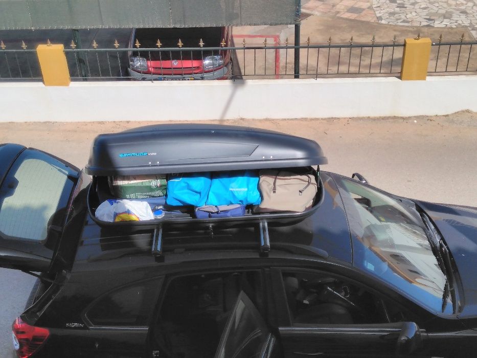 Alugo Bagageira/Mala de Tejadilho - 410 lt- c/oferta da barras univers