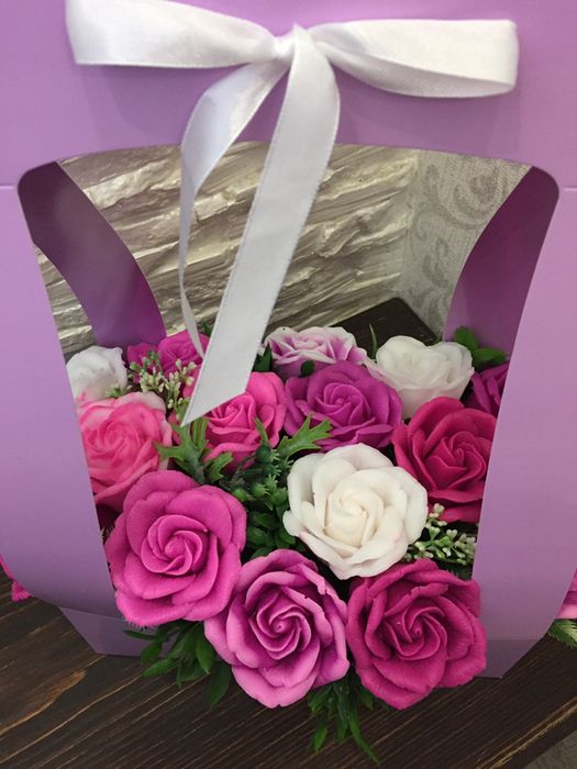 Букеты из натурального мила ручной работы