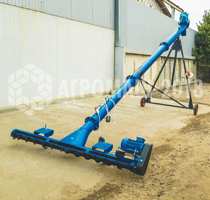 Транспортер для зерна. Шнековый погрузчик. Шнек 108х8000х380В